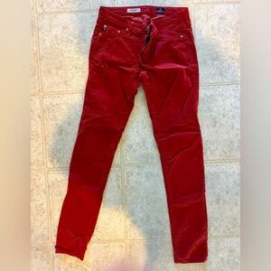 AG Skinny Corduroy Pant - Women’s 28R - burnt orange color
